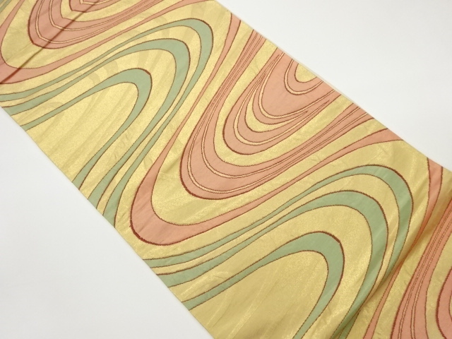 流水模様織出し袋帯